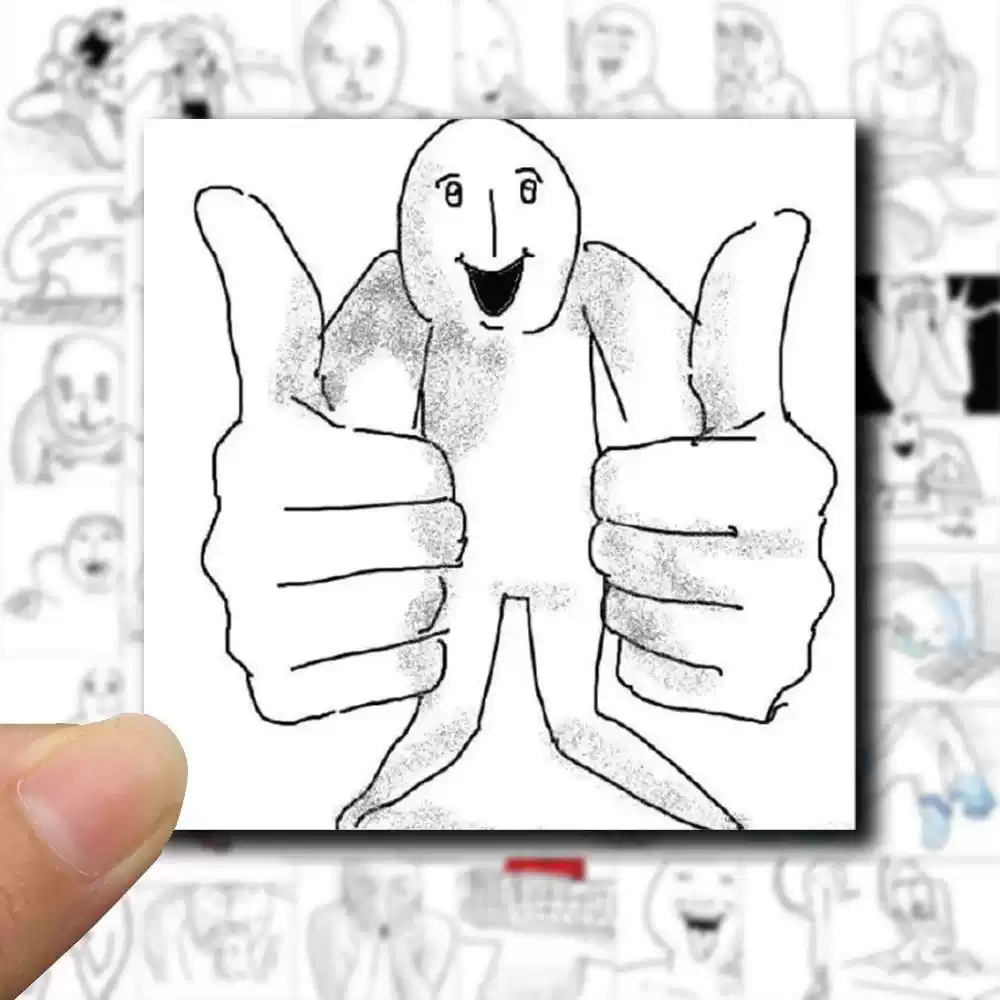 124张情绪崩溃表情包贴纸搞笑沙雕精神状态发疯装饰涂鸦防水贴画