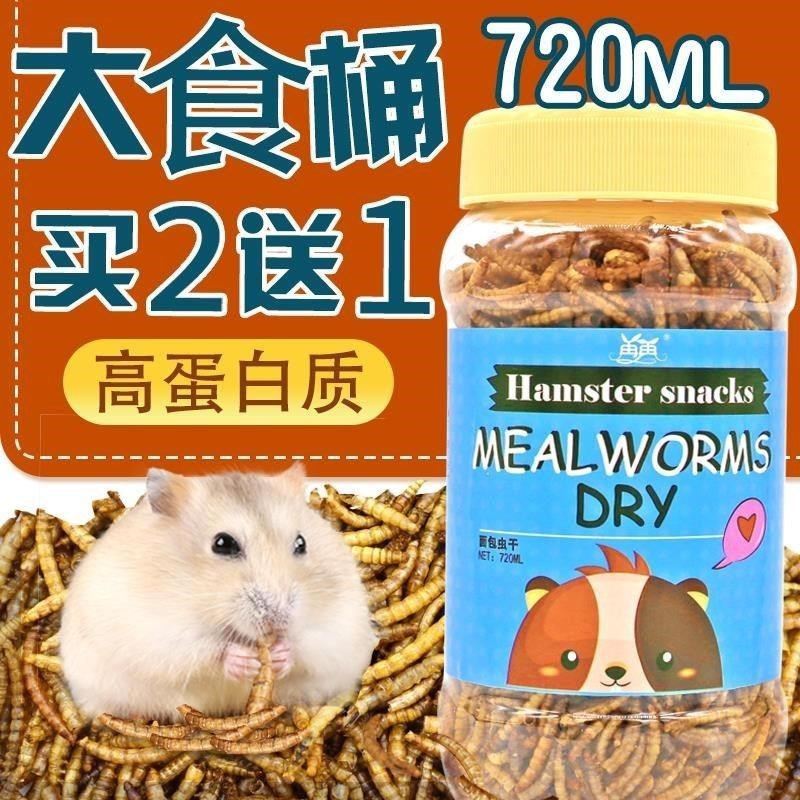 Hamster food hedgehog mealworms dry yellow powder insect