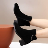 Martens, короткие сапоги, утепленные матовые демисезонные ботинки, туфли, из натуральной кожи