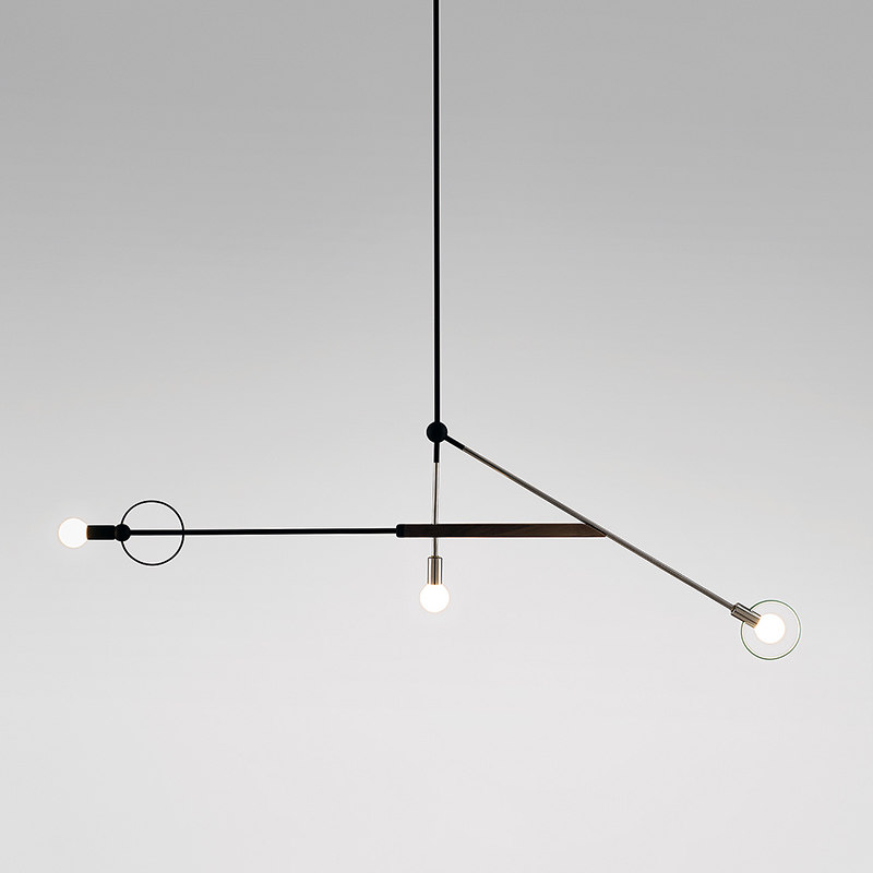 Postmodern minimalist Creative Dining Room Chandelia Bedroom Bookroom Industrial Wind Geometry Extreme Minimalist Personality Bar Table Chandelia