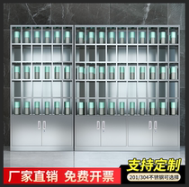Stainless steel cup cabinet employees multiple cabinets placed cabinet workshop teacup frame tea room storage cup cabinet