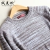 Áo len cashmere cổ tròn dày 100% áo len cashmere nguyên chất dành cho giới trẻ áo len giản dị mùa thu đông áo sơ mi nam trung niên Áo len Cashmere