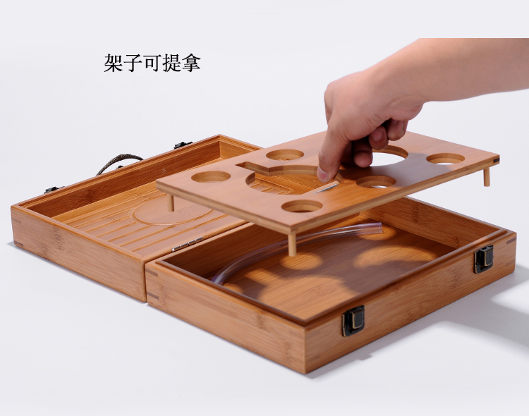 Portable folding boxes travel kung fu tea set is suing the car travel office hotel bamboo tea tray