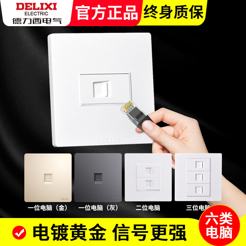 Deresi Mesh Route Socket Panel Six Types of Computer Switch Internet Panels Internet Interface Information Interface Network Route Box 86 Type