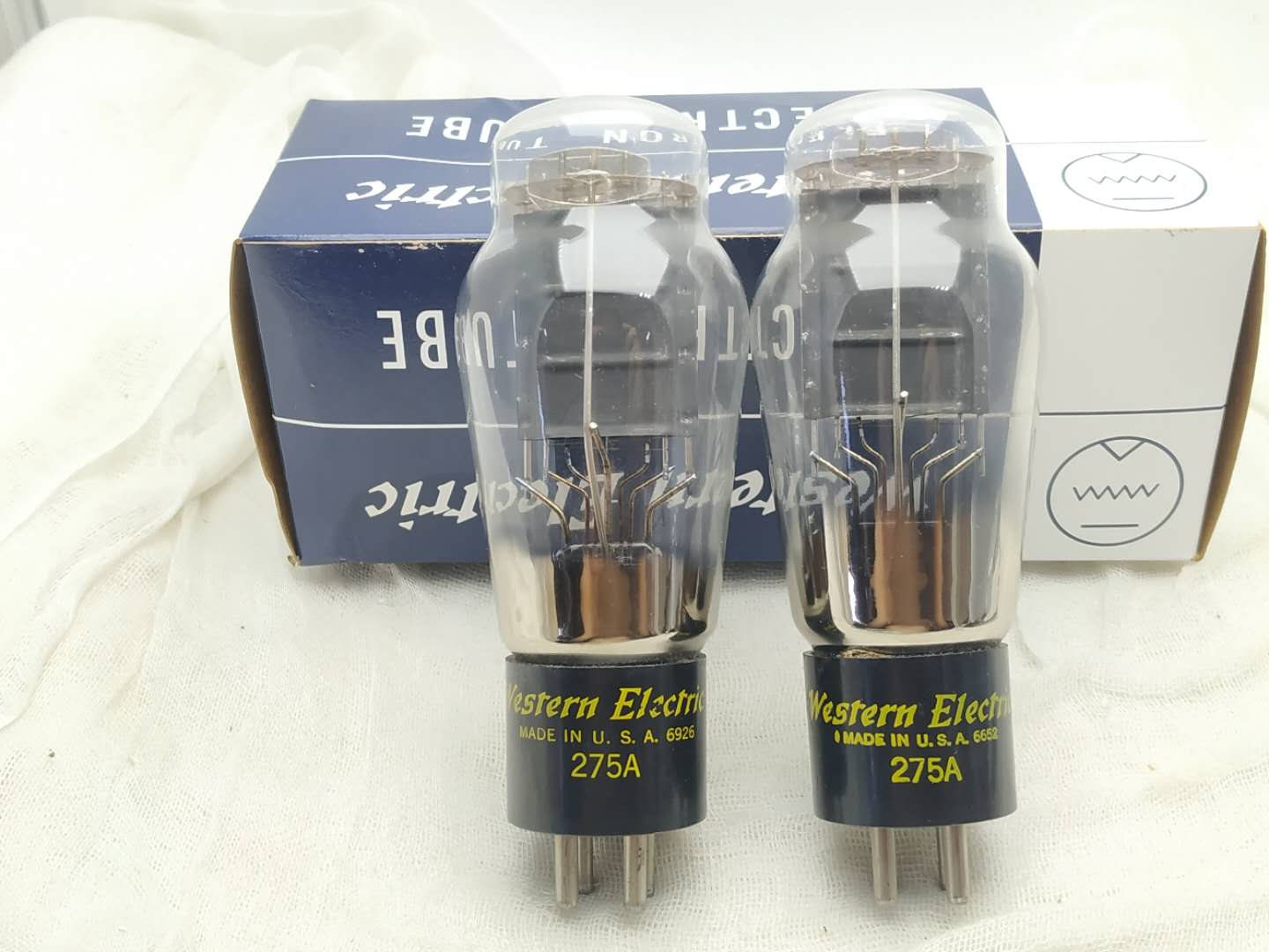 Two sides ring brand new original box West Electric 275A 2A3 vacuum tube