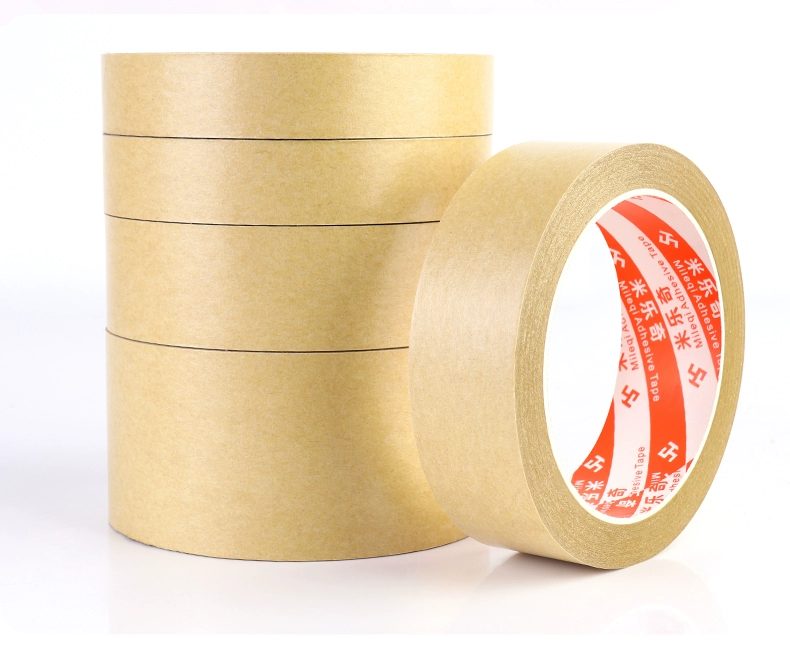 Mi Leqi Giấy Kraft Tape Khung ảnh có độ dẻo cao Giấy dán keo Giấy màu nâu Giấy không thấm nước Niêm phong và chất kết dính Giấy Kraft không thấm nước Bìa sách Gắn khung tranh Giấy dán tường bên ngoài Tách đá thật May băng keo trong 2 mặt băng keo 2 mặt trong suốt