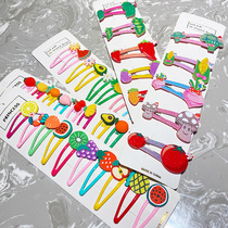 Good-looking small hairpin childrens fruit bbclip Korean ins girl princess headgear bangs baby does not hurt hair