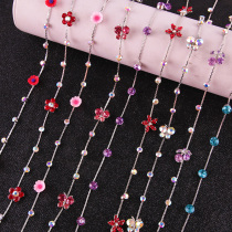Childrens butterfly rhinestone forehead chain cute princess hair chain birthday gift girl hair chain baby headdress
