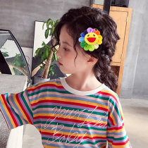 Net red cartoon sunflower hairclip accessories Korean girl cute hairpin clip children headwear hair accessories