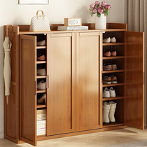 Shoe cabinet Home doorway Easy Hyun Off cabinet accommodating minimalist Large-capacity Shoe Rack Economy Type Doors Solid Wood Lockers