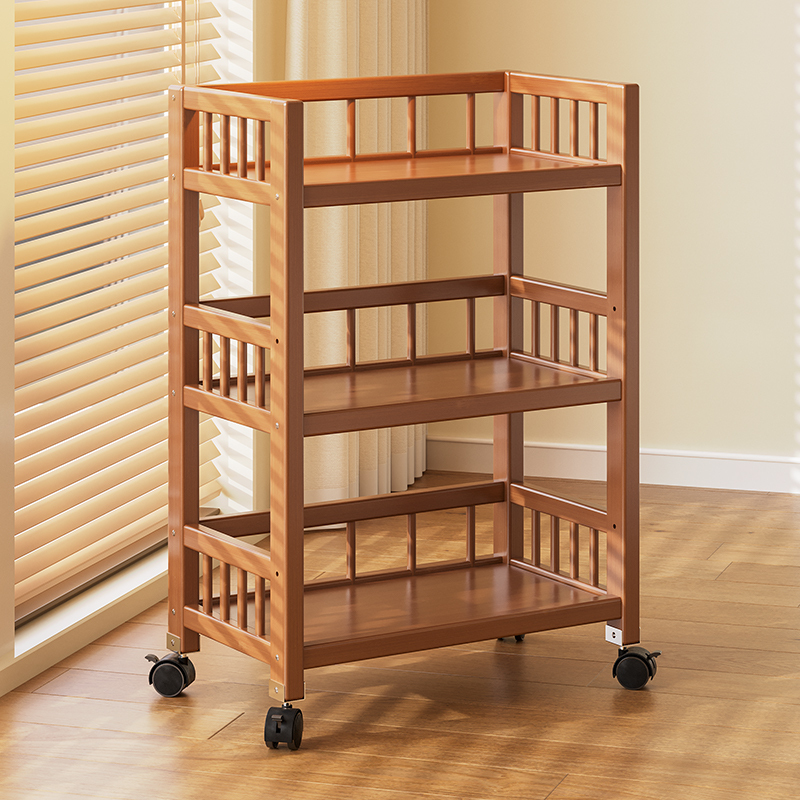 Multi-Layer Storage Rack, Small Trolley, Living Room Floor-Standing Mobile Household Sundries Storage Cabinet, Simple Snack Rack Multi-Layer Storage Rack, Small Trolley, Living Room Floor-Standing Mobile Household Sundries Storage Cabinet, Simple Snack Rack