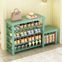Simple shoe rack doorway Home room good looking into the house Multilayer Shoe Cabinet Hostel Economy Type can sit solid wood changing shoes stool