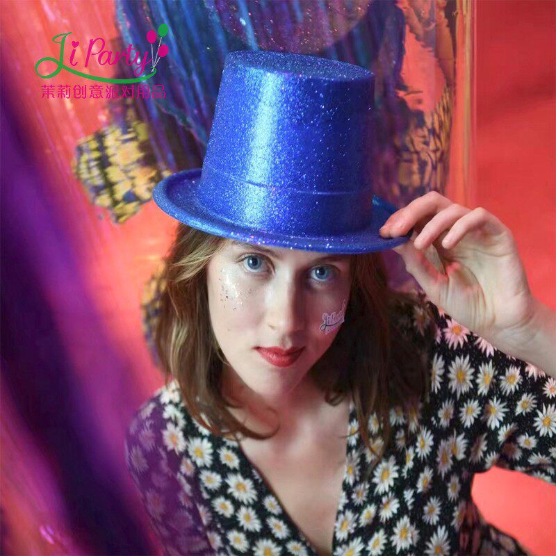 Jasmine party) 2022 bright pink New Year's gift hat Christmas cross-year ball jazz hat men and women photo props