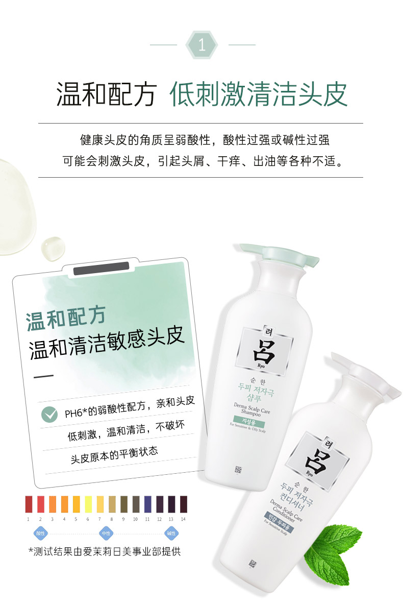 韩国原产 吕 舒缓洗发水+护发乳套装 400ml*2瓶 适合敏感头皮 图5