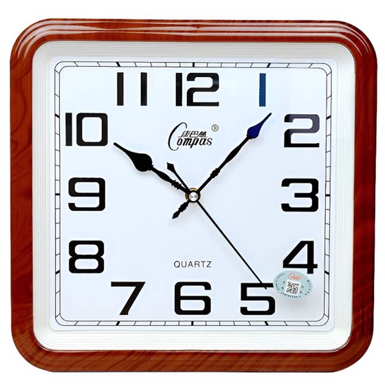 Kangbas 12inch Silent Large Square Wall Clock for Home Living Room Modern Simple Quartz Clock Wall Hanging Clock