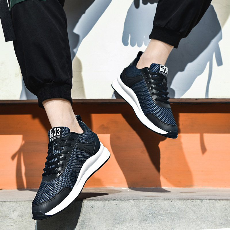 Septwolves 2022 summer men's heightening casual sneakers invisible inner heightening men's shoes casual breathable mesh shoes