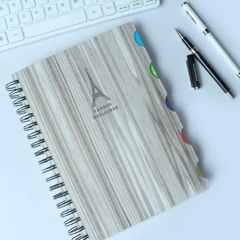 Notebook Stationery Book thickens and fresh college students classified simple notepad creative b5 large coil book