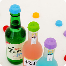 Creative candy-colored silicone wine bottle caps red wine and beer preservation caps bottled cola drink caps 6 pieces