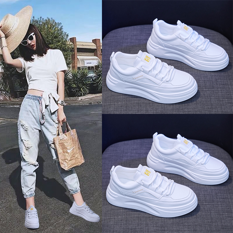 Small White Shoes Women Shoes 2022 Spring New 100 Hitch Street Clapping Tide Shoes Board Shoes Spring With Thick Bottom Students White Shoes-Taobao