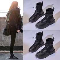 Martin Boots 2020 new British wind thick spring and autumn single boot tide 2021 in autumn red boots