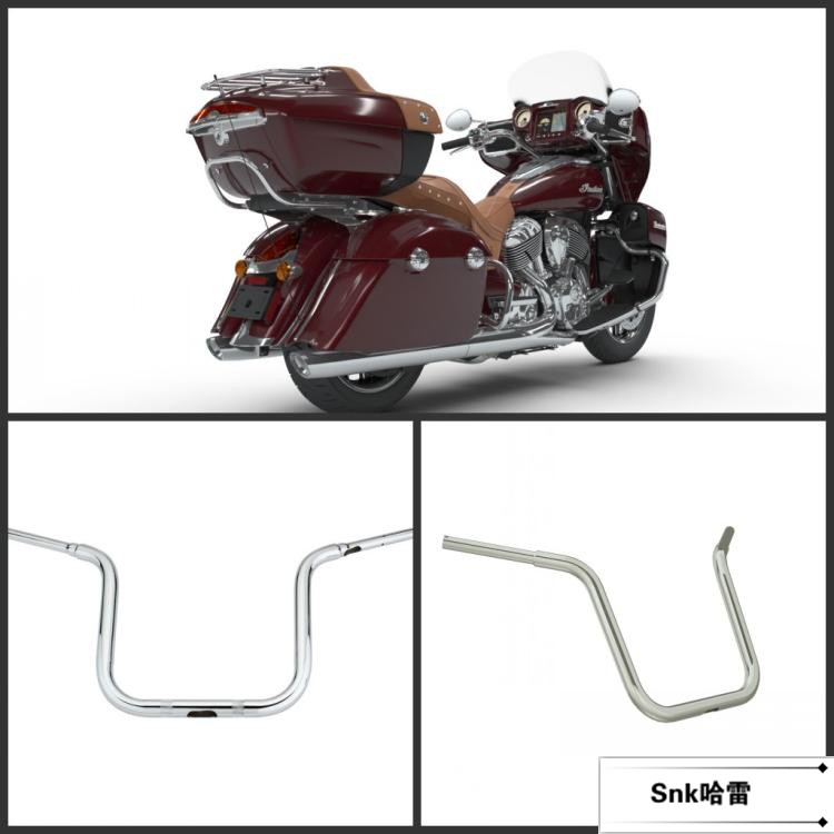 Suitable for Indian Head Back to bend chrome-plated handlebars Highway Master retrofitted with back bends 2-inch handlebar handlebar