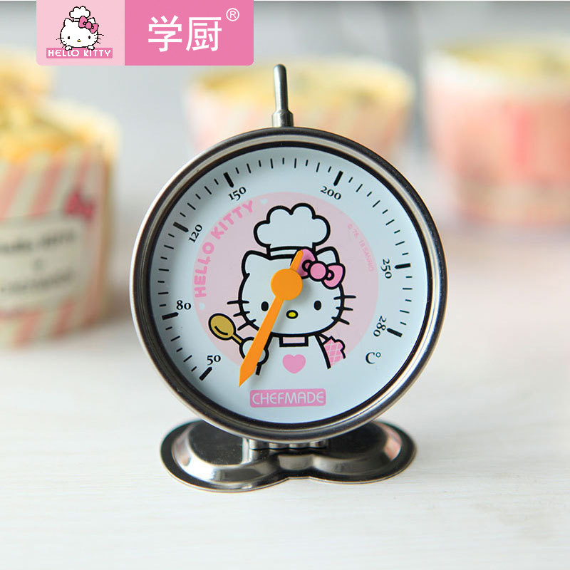 Kitchen HELLO KITTY Stainless Steel Home Suspended Kitchen High Temperature Resistant Oven Thermometer Baking Tool-Taobao