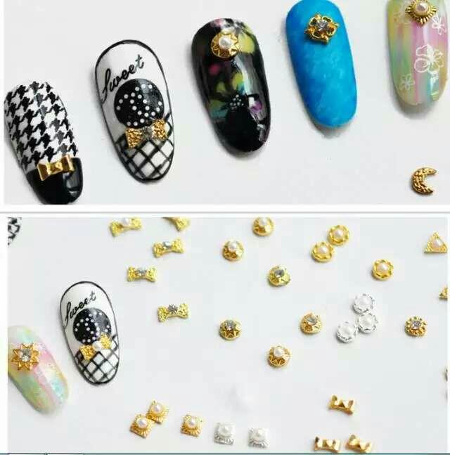Kim loại Trang sức Nail Nhật Bản Hoa Mặt Trời Sao Năm Sao Ngọc trai Liệu pháp làm móng - Công cụ Nail máy dũa nail