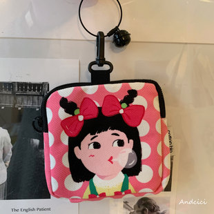 ANDCICI Design genuine bubbles, pendant with zipper, cosmetic bag, card holder, hand loop bag, small clutch bag