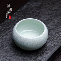 Ruyao tea cup kung fu tea set Tea Cup ceramic Ru porcelain master Cup Tea Cup Open piece can raise small tea cup