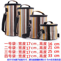 Thickened insulation bag Lunch box bag round lunch bag Student large with rice tote bag Hand carry waterproof insulation bag