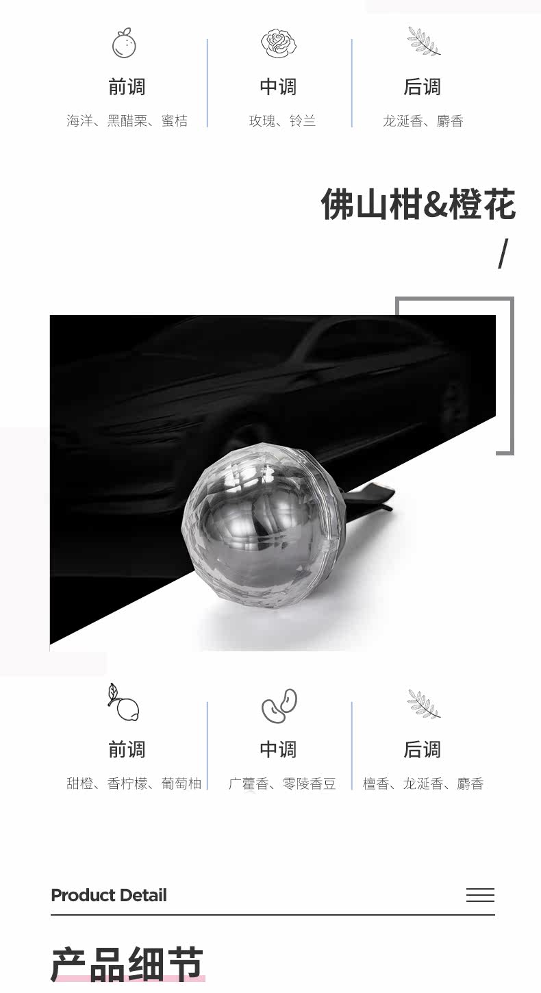 名创优品 钻石系列 车载风口香薰 1对装 图4