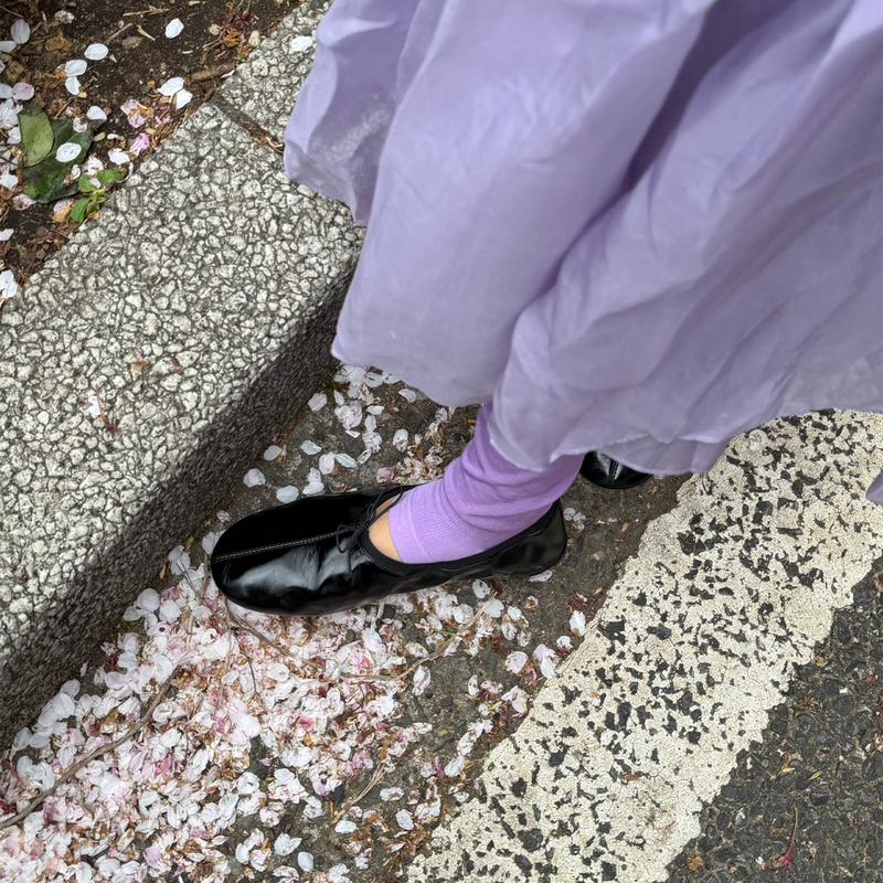 Beeff Summer Taro Purple "Show" Socks 100-Count Mercerized Cotton for Summer Coolness｜Top-Grade Product