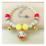 Ожерелье ручной работы, чокер, мультяшный медный колокольчик из жемчуга, домашний питомец, делается под заказ