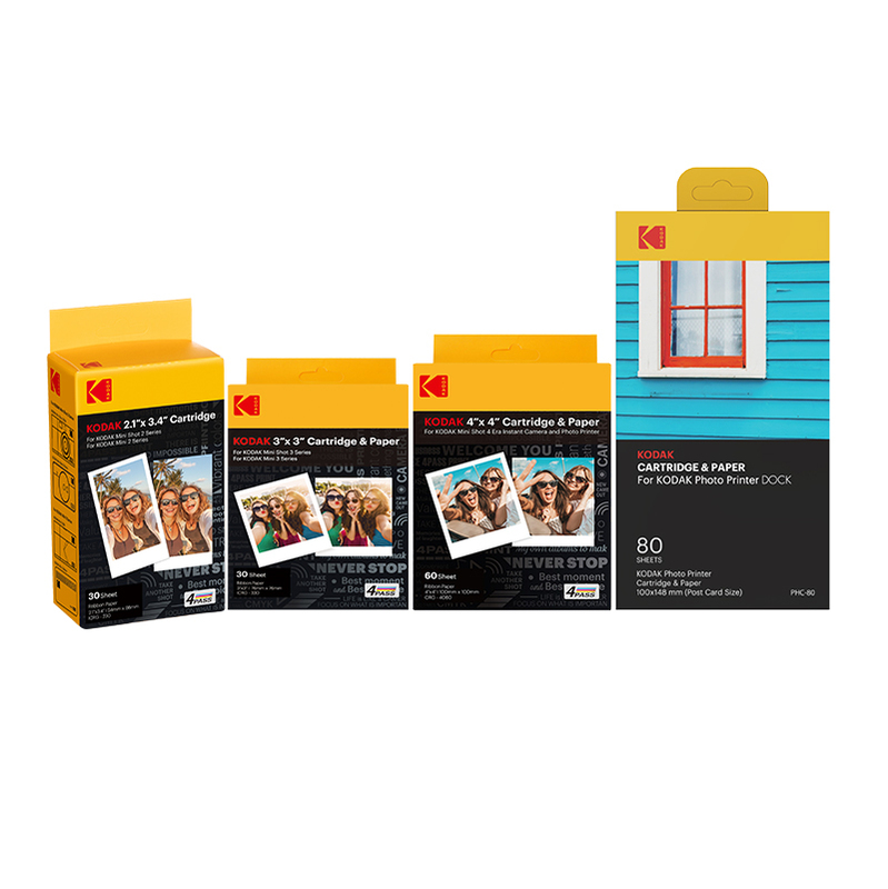 Kodak Polaroid Photo Printer Photo Paper, Ink Cartridge and Ribbon Integrated, 2, 3inch Photo Paper Kodak Polaroid Photo Printer Photo Paper, Ink Cartridge and Ribbon Integrated, 2, 3inch Photo Paper