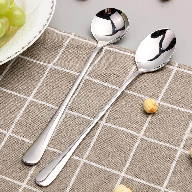 Creative Stainless Steel Long Handle Spoon Office Coffee Spoon Stirring Spoon Rice Spoon Teaspoon Teaspoon Tablespoon Spoon Long Soup Spoon