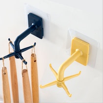 Free Punch Hook Powerful Viscose Wall-mounted Wall Hanger Kitchen Shelve Bathroom Toilet Without Mark Stick