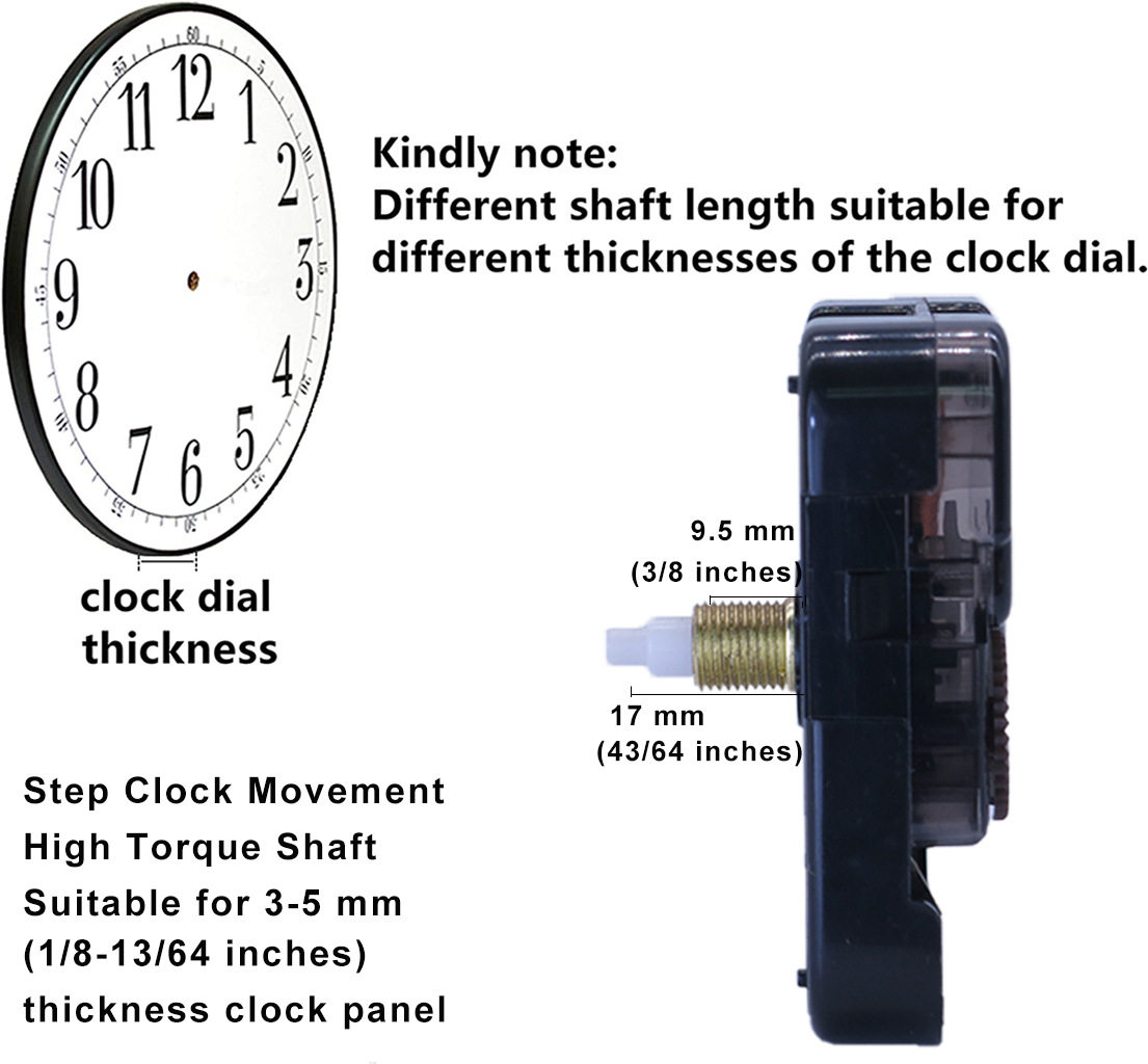 12888軸長17mm石頭英鐘機芯配9988與9415鐘針