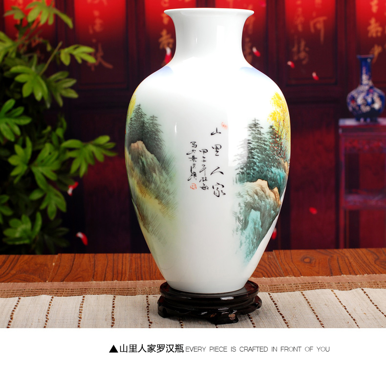 Large collection of famous jingdezhen ceramic vase 397 hand - made powder enamel vase home furnishing articles