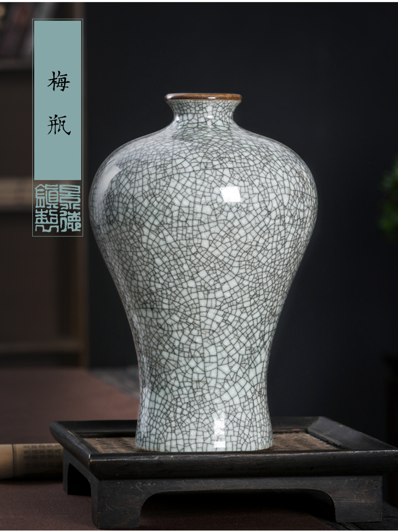 Jingdezhen ceramic vase furnishing articles sitting room archaize up porcelain Chinese style household adornment porcelain bottle arranging flowers