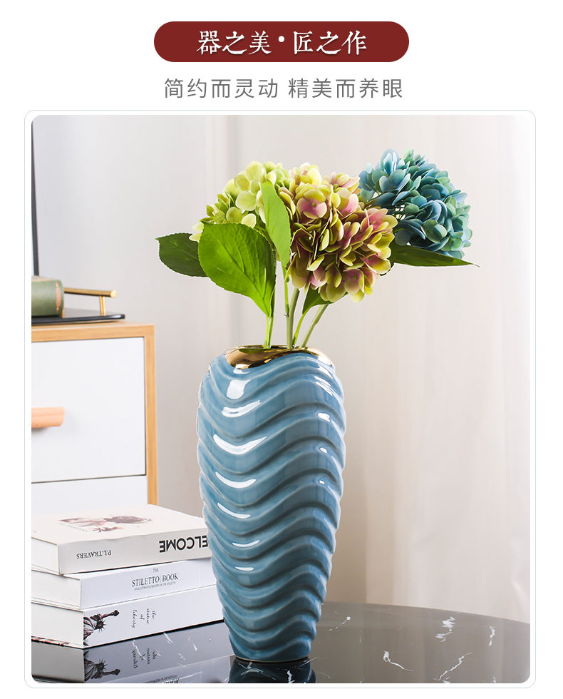 Jingdezhen modern three - piece ceramic vases, flower arrangement sitting room ark of new Chinese style decoration vase act the role ofing is tasted furnishing articles