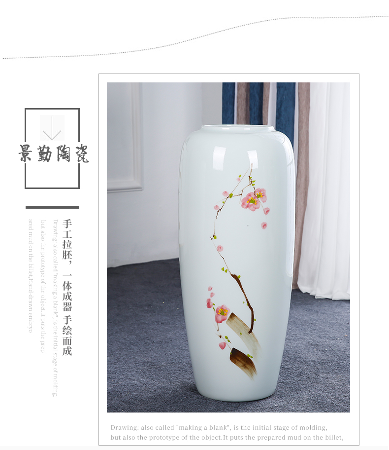 Jingdezhen ceramic hotel villa covers large vases, the sitting room porch flower flower decoration flower arranging furnishing articles