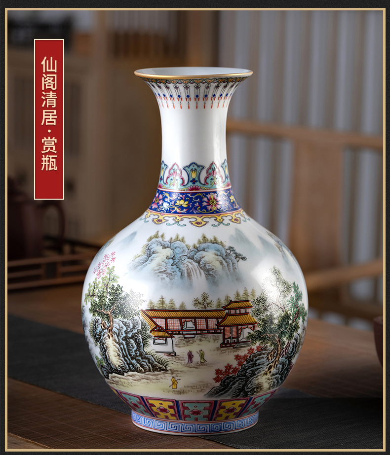 Jingdezhen ceramics, vases, flower arrangement sitting room of Chinese style of TV ark, furnishing articles study ancient frame decoration