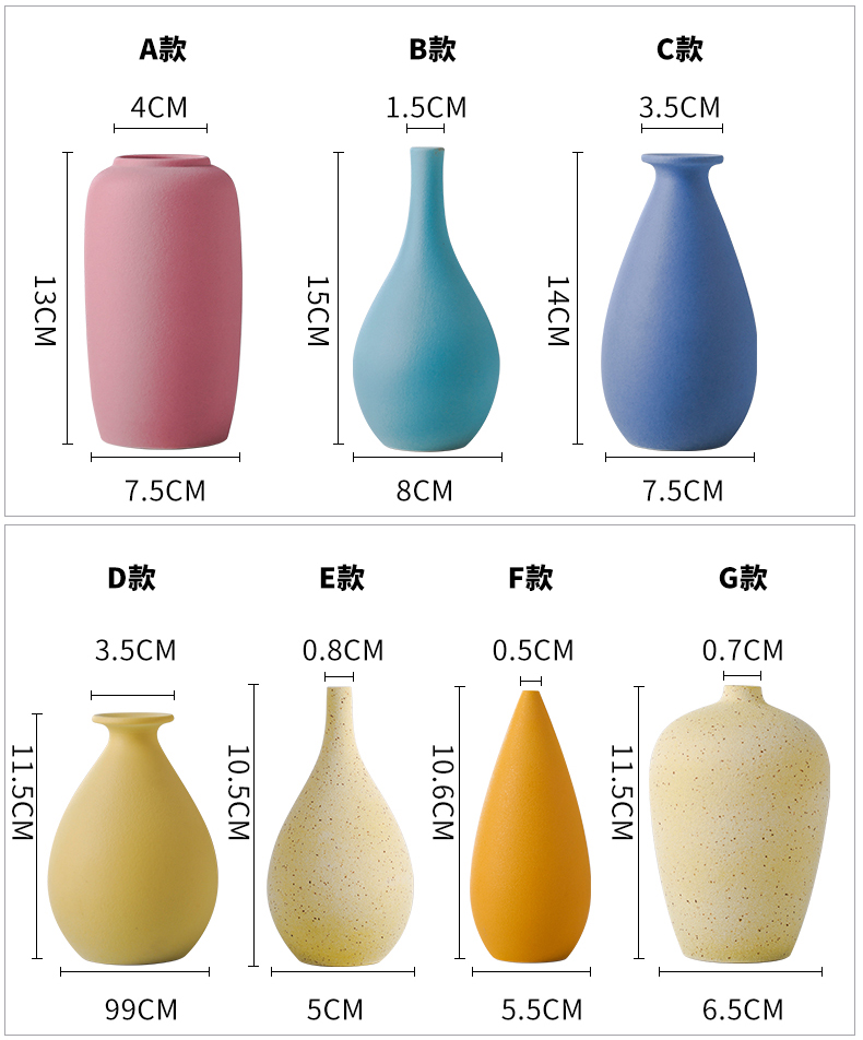 Jingdezhen sitting room of I and contracted creative flower arranging furnishing articles home decoration ceramic dry flower vase floral arrangements