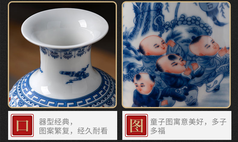 New Chinese style of jingdezhen ceramics powder enamel vase home sitting room porch TV ark, decoration crafts are arranging flowers