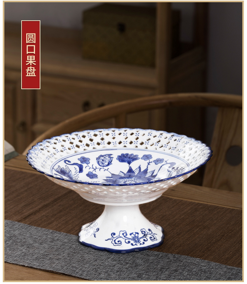 Jingdezhen ceramic tea tray dried fruit best high inventory, the heart of Japanese fruit compote dish tray for Chinese Buddha