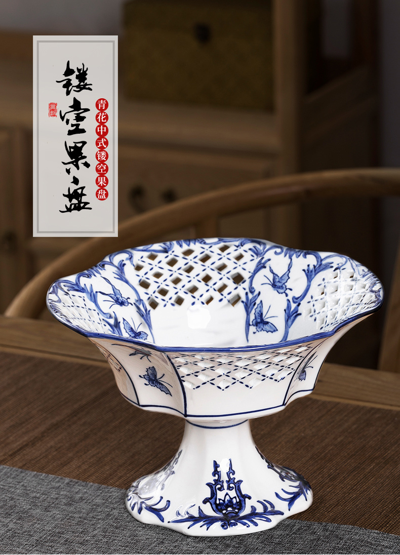 Jingdezhen ceramic tea tray dried fruit best high inventory, the heart of Japanese fruit compote dish tray for Chinese Buddha