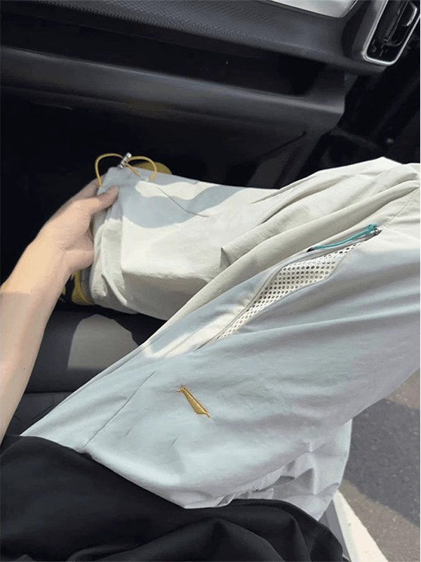 Autumn and Winter Quick-Drying Breathable Sun-Protective Sports Pants for Female Junior High School Students, Loose Straight-Leg Casual Large-Size Wide-Leg Work Pants