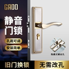 Bedroom Door Lock, Room Door Handle, Household Universal Stainless Steel Handle, Old-Fashioned Gold New Model Wooden Door Lock