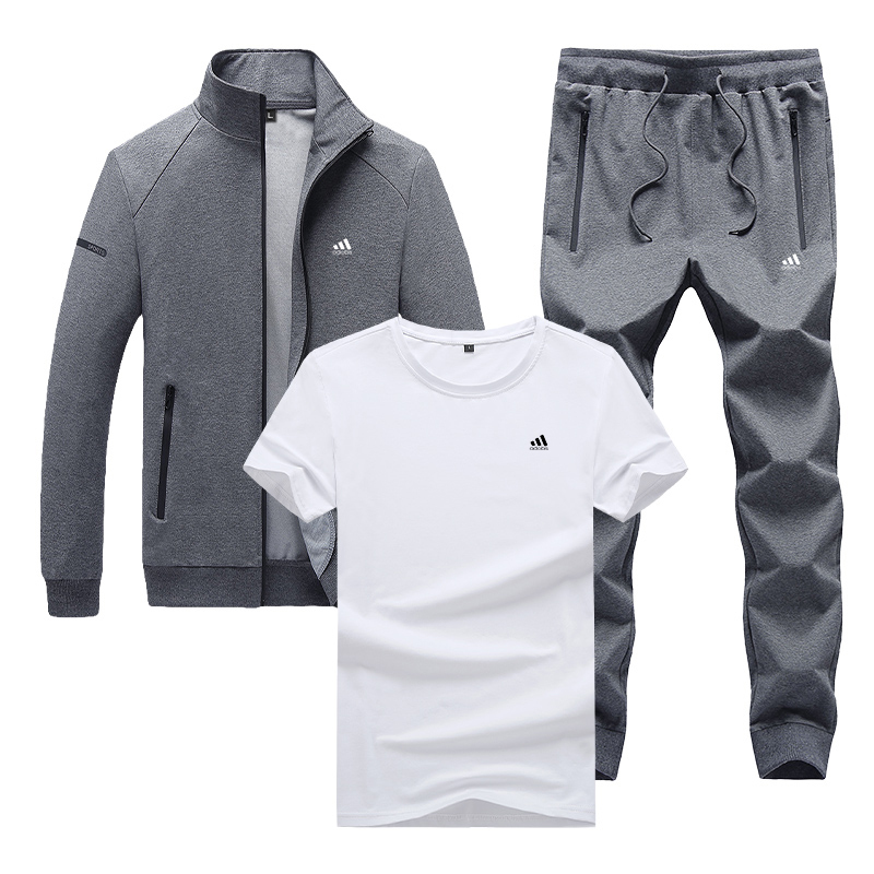 2025 Summer Youth Trendy Sweatshirt Sports Suit Men's Loose Fashion Casual Running Sportswear