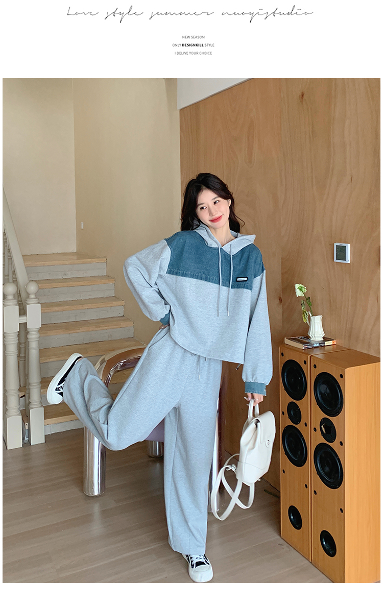 Set di felpe con cappuccio da cowboy con cuciture 157 (in precedenza 165A) -8618-P155-K218_voghion.com